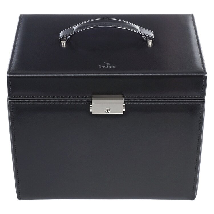 SACHER Schmuckkasten Nina new classic / schwarz (Leder)