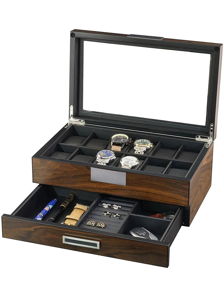 leonardo louis  Luxus Uhrenbox Lucerna 2382W für 12 Uhren