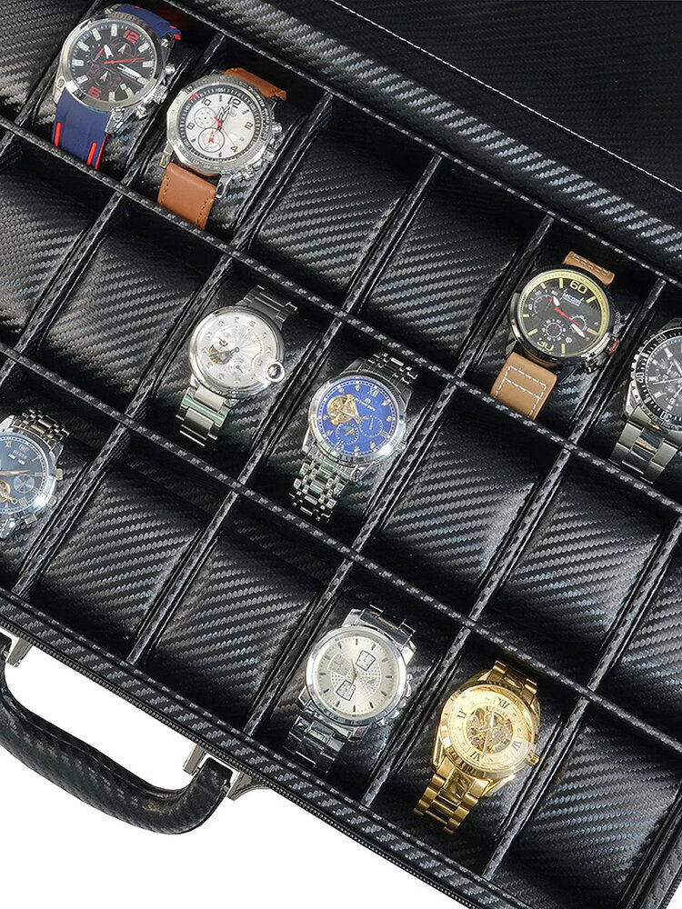 leonardo louis  Uhrenkoffer BL für 24 Uhren schwarz