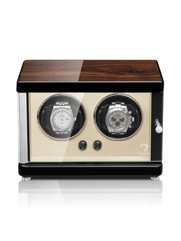 Modalo AMBIENTE Uhrenbeweger 2 Uhren WALNUSS BEIGE