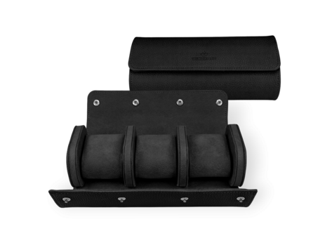 Windrose Uhrenetui für 3 Uhren Tempora / schwarz