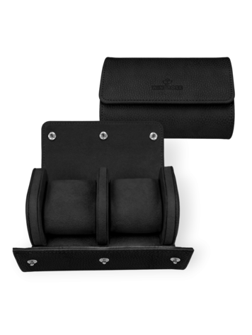 Uhrenetui für 2 Uhren Tempora / schwarz