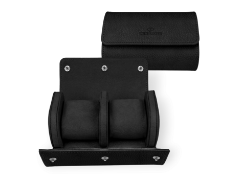 Windrose Uhrenetui für 2 Uhren Tempora / schwarz