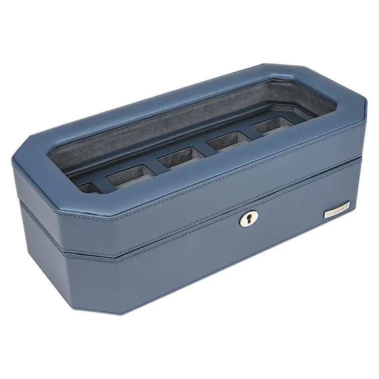 Windrose Uhrenetui für 5 Uhren Tempora / hellblau