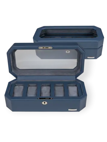 Uhrenetui für 5 Uhren Tempora / hellblau