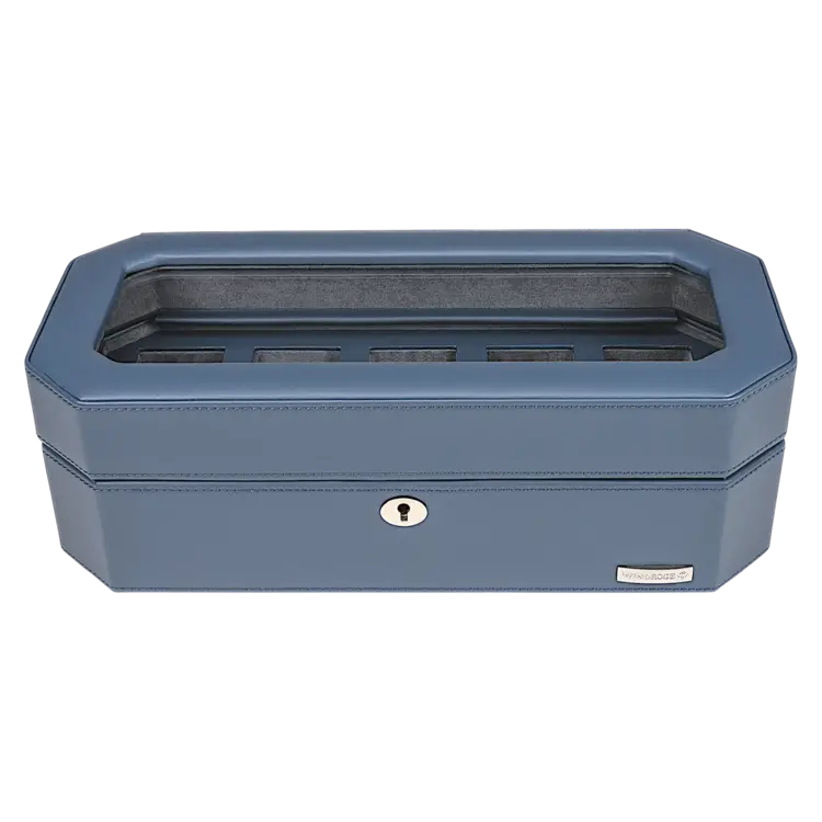 Windrose Uhrenetui für 5 Uhren Tempora / hellblau