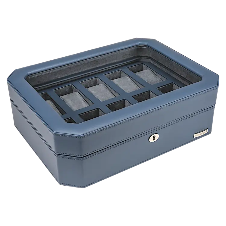 Windrose Uhrenbox für 10 Uhren Tempora / hellblau