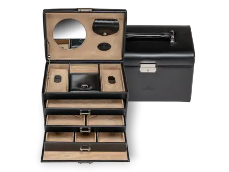 Schmuckkoffer Merino / schwarz Kollektion: Merino | Farbe: schwarz