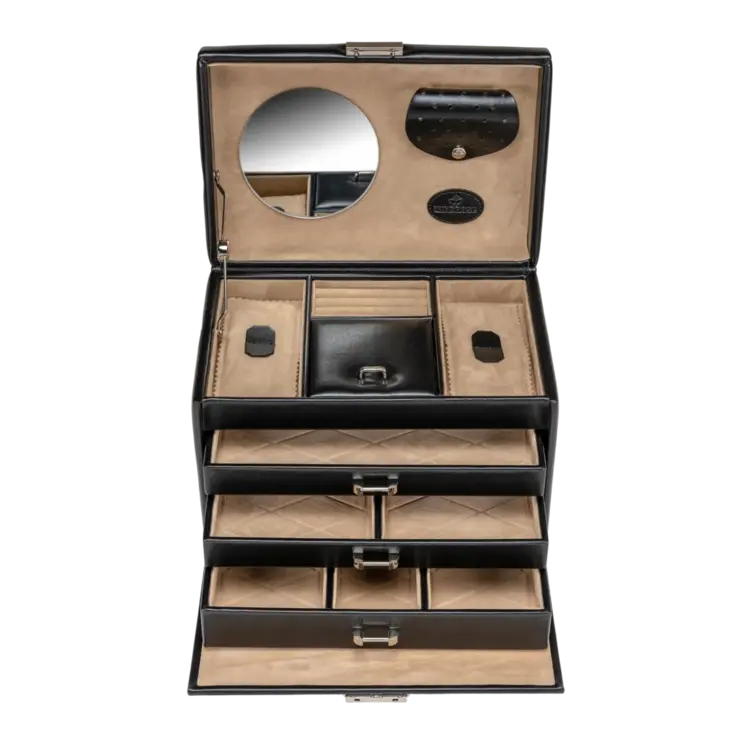 Schmuckkoffer Merino / schwarz Kollektion: Merino | Farbe: schwarz