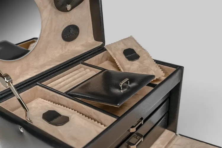 Schmuckkoffer Merino / schwarz Kollektion: Merino | Farbe: schwarz