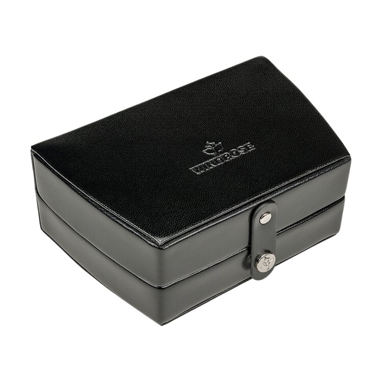 Automatik-Schmuckkoffer mit Reiseeinsatz Merino / schwarz Kollektion: Merino | Farbe: schwarz