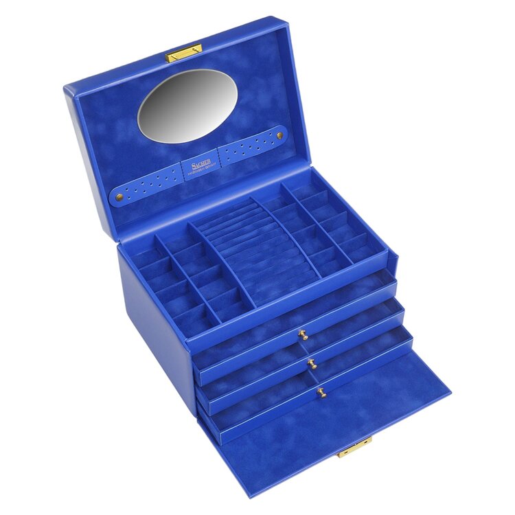Sacher  Schmuckkasten Karen colisimo / blau (Vollrindleder) Kollektion: colisimo | Farbe: blau