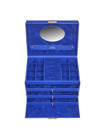 Sacher Schmuckkasten Karen colisimo / blau (Vollrindleder) Kollektion: colisimo | Farbe: blau