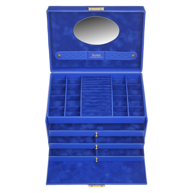 Sacher  Schmuckkasten Karen colisimo / blau (Vollrindleder) Kollektion: colisimo | Farbe: blau