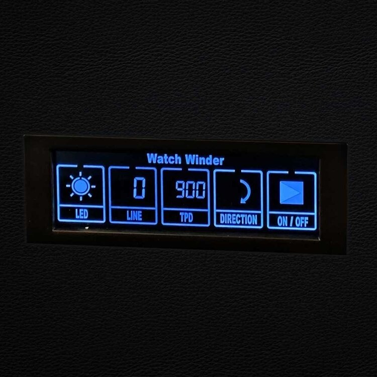 Chronoguard Switzerland  Premium 3 Uhrenbeweger mit Aufbewahrung aus Zebrano-Ebenholz