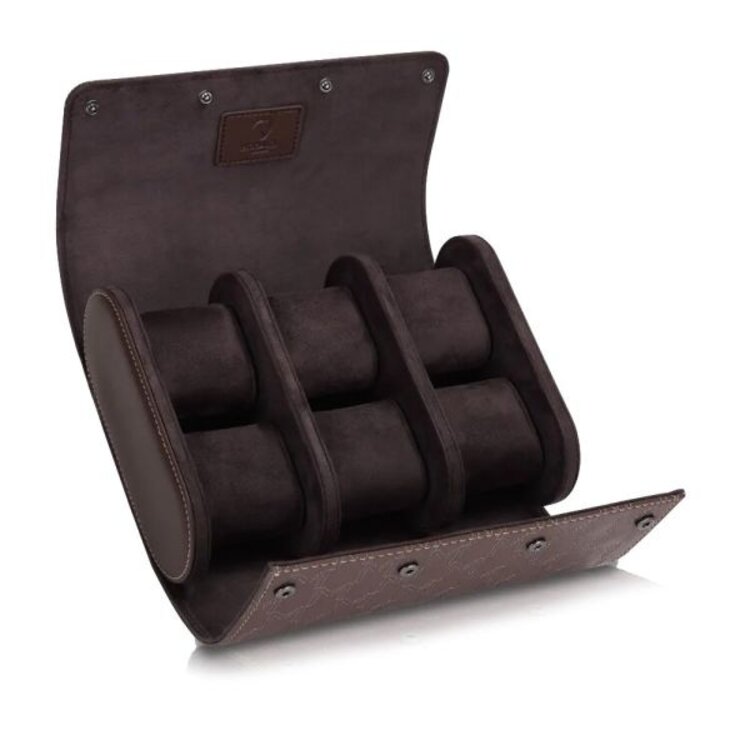 Modalo  OPTIMUS Uhrenrolle 6 Uhren braun