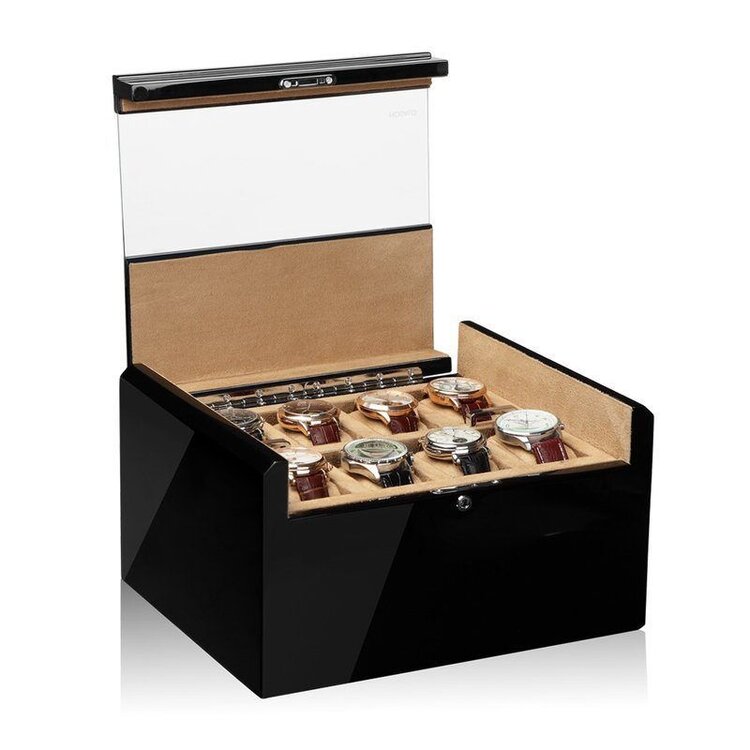 Modalo  IMPERIA Uhrenbox für 16 Uhren Carbon