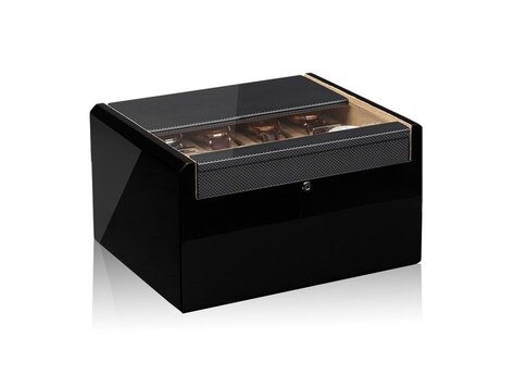 Modalo IMPERIA Uhrenbox für 16 Uhren Carbon