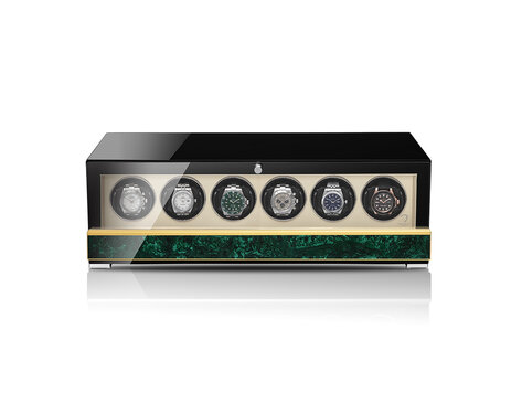 Modalo CLASICO PREMIUM Uhrenbeweger 6 Uhren  Malachit