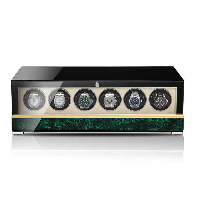 Modalo CLASICO PREMIUM Uhrenbeweger 6 Uhren  Malachit