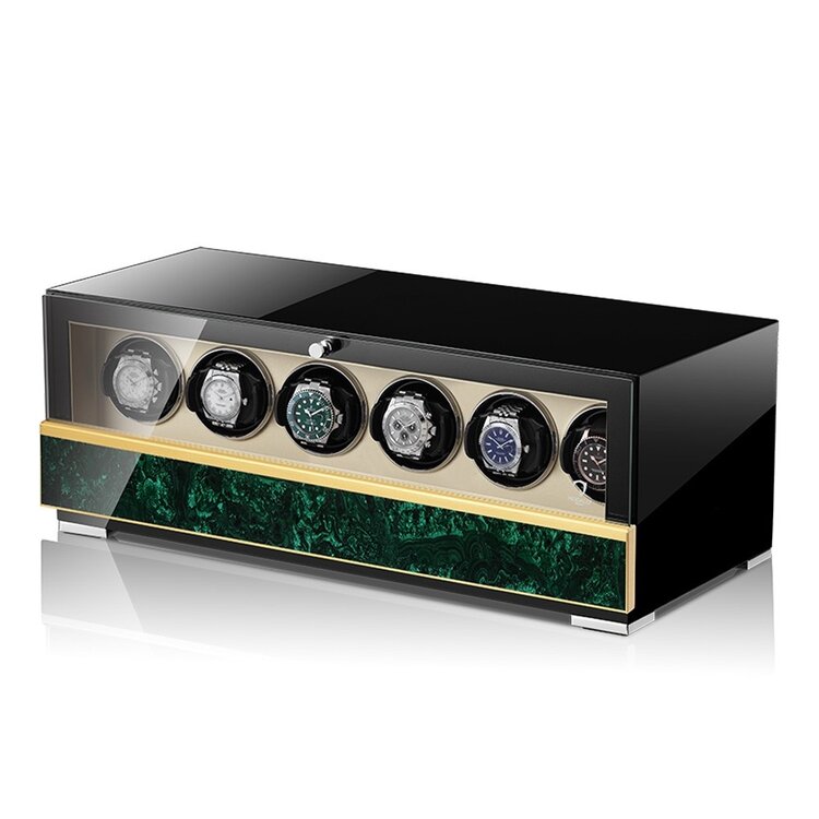 Modalo CLASICO PREMIUM Uhrenbeweger 6 Uhren  Malachit