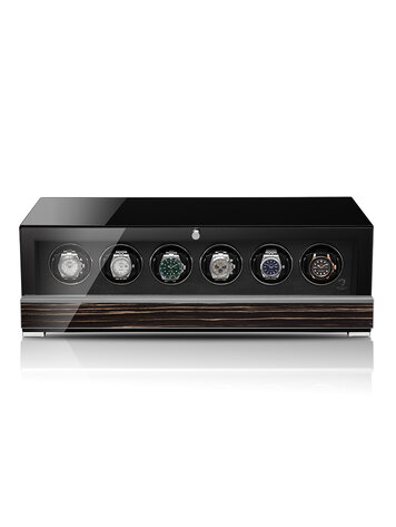 Modalo CLASICO PREMIUM Uhrenbeweger 6 Uhren  schwarzes Markassar