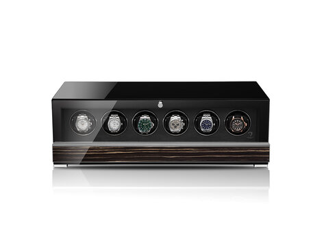 Modalo CLASICO PREMIUM Uhrenbeweger 6 Uhren  schwarzes Markassar