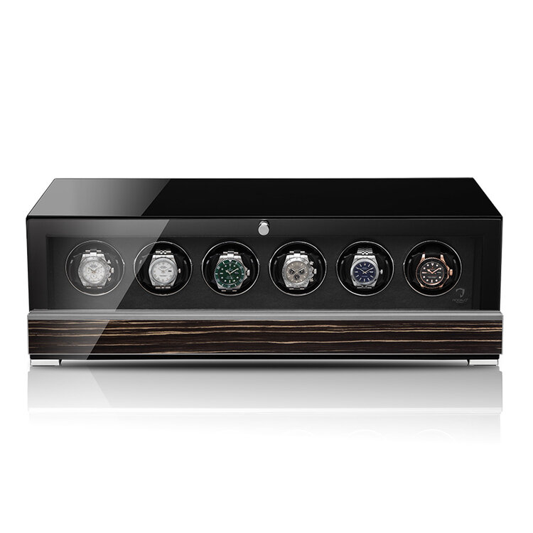 Modalo CLASICO PREMIUM Uhrenbeweger 6 Uhren  schwarzes Markassar