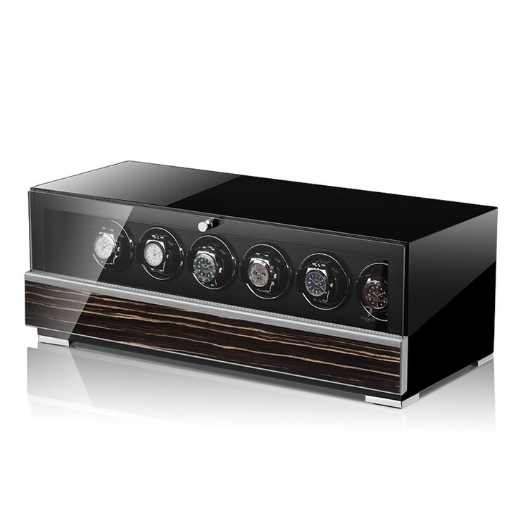 Modalo CLASICO PREMIUM Uhrenbeweger 6 Uhren  schwarzes Markassar