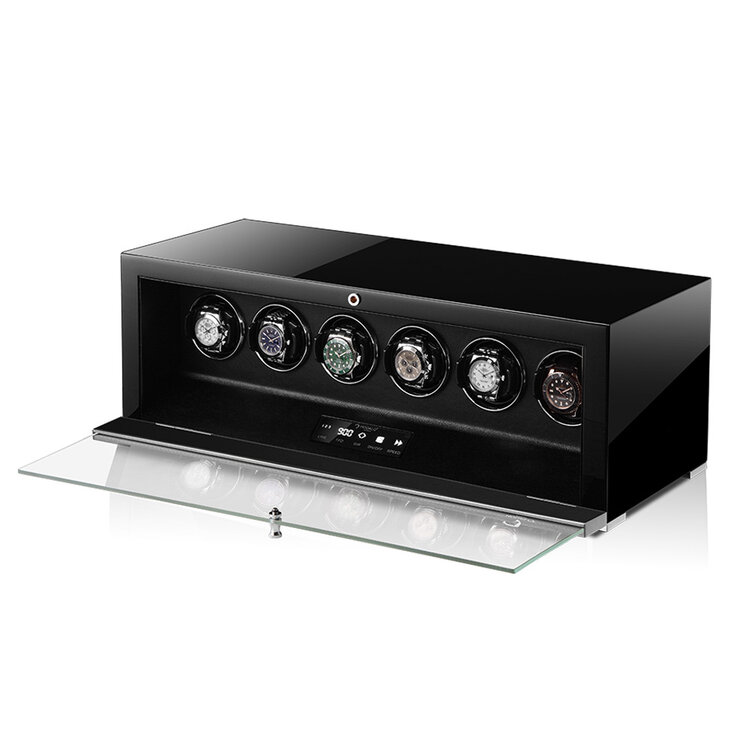 Modalo CLASICO PREMIUM Uhrenbeweger 6 Uhren  schwarzes Markassar