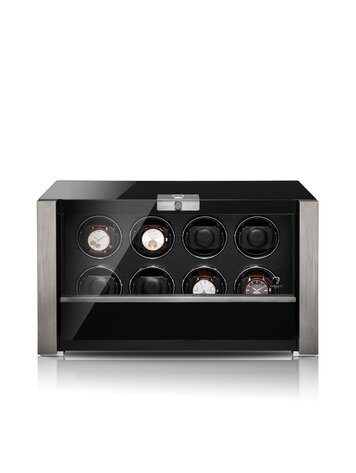 Modalo VICTORY Uhrenbeweger 8 Uhren schwarz silber