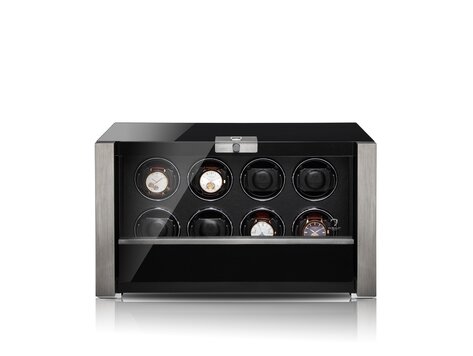 Modalo VICTORY Uhrenbeweger 8 Uhren schwarz silber