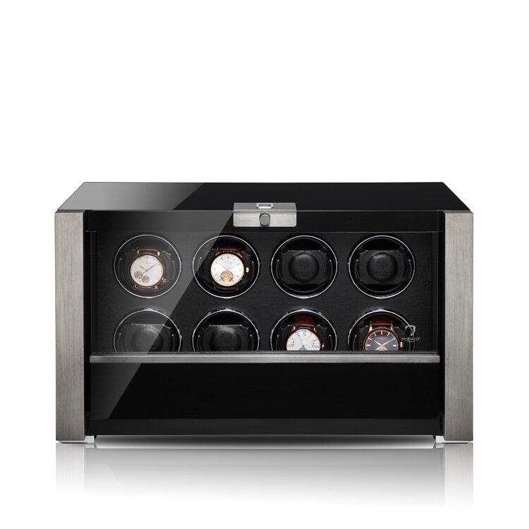 Modalo  VICTORY Uhrenbeweger 8 Uhren schwarz silber