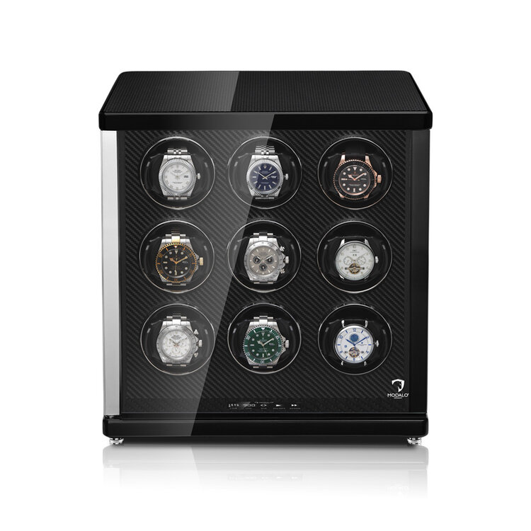 Modalo AMBIENTE Uhrenbeweger 9 Uhren  Carbon