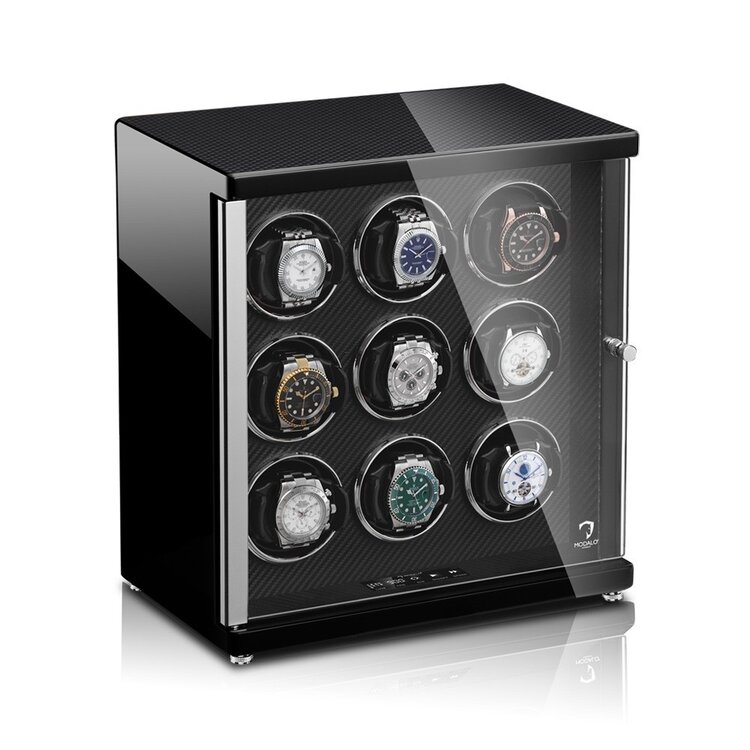 Modalo AMBIENTE Uhrenbeweger 9 Uhren  Carbon