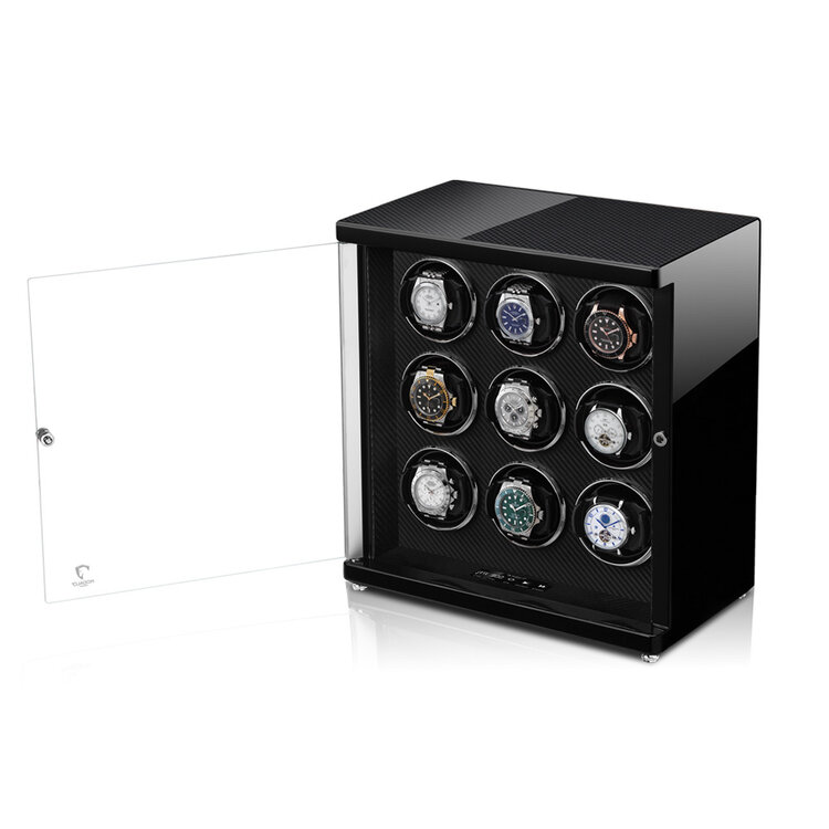 Modalo AMBIENTE Uhrenbeweger 9 Uhren  Carbon