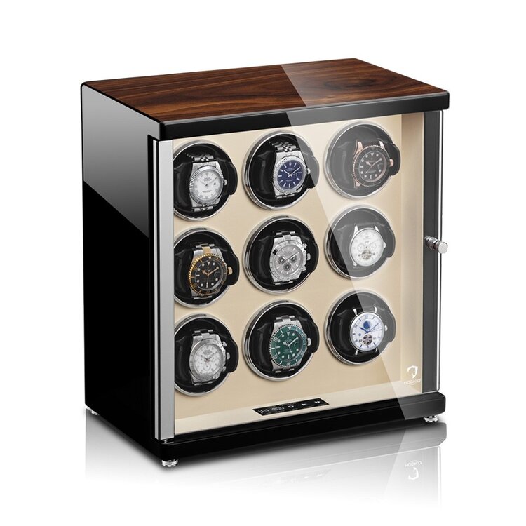 Modalo AMBIENTE Uhrenbeweger 9 Uhren Walnuss