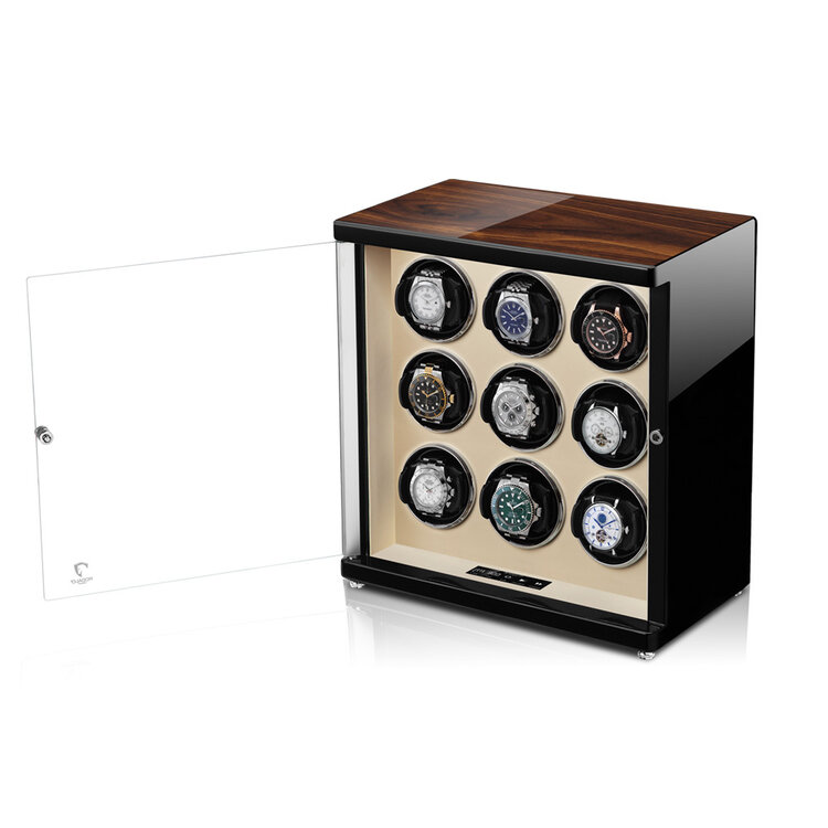 Modalo AMBIENTE Uhrenbeweger 9 Uhren Walnuss