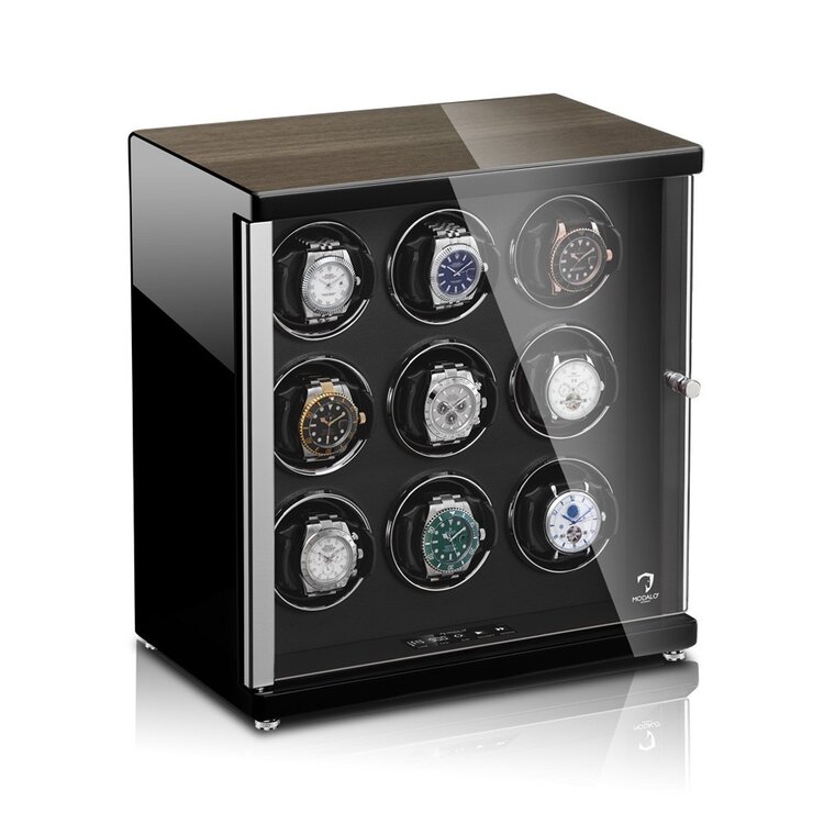 Modalo AMBIENTE Uhrenbeweger 9 Uhren Eiche Schwarz