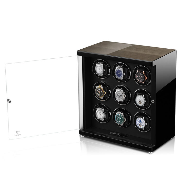 Modalo AMBIENTE Uhrenbeweger 9 Uhren Eiche Schwarz