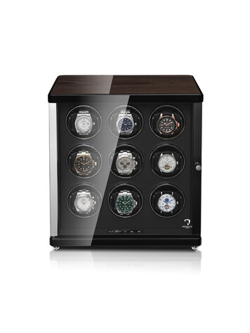 Modalo Uhrenbeweger AMBIENTE Uhrenbeweger 9 Uhren Schwarzes Makassar