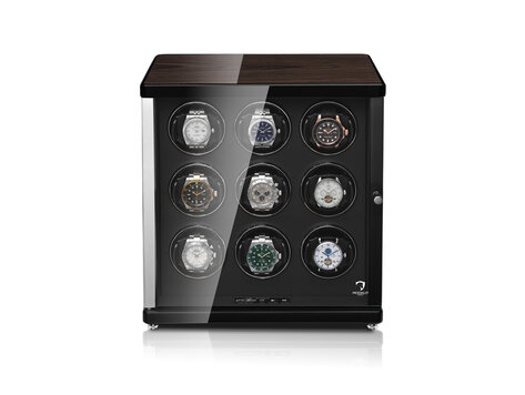 Modalo AMBIENTE Uhrenbeweger 9 Uhren Schwarzes Makassar