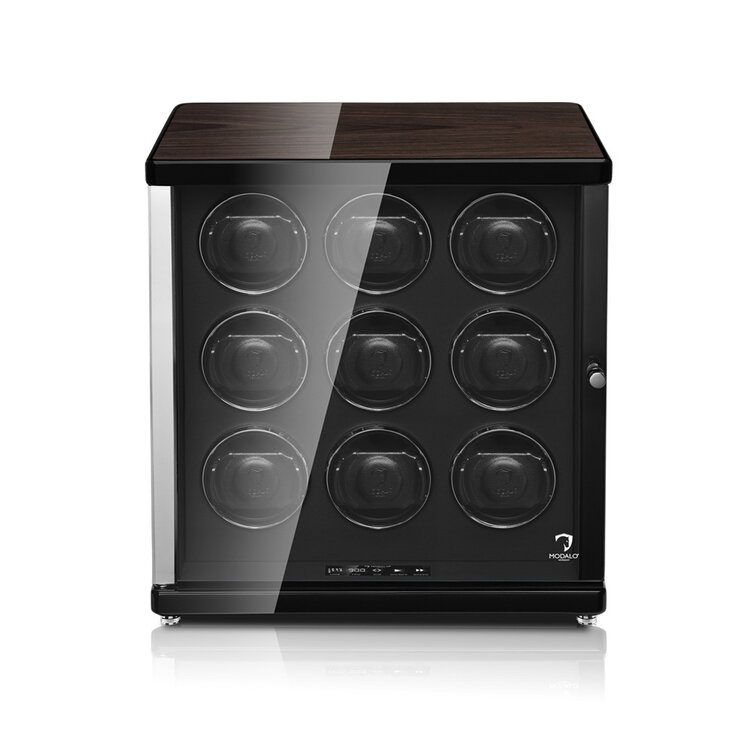 Modalo AMBIENTE Uhrenbeweger 9 Uhren Schwarzes Makassar