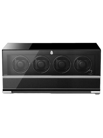 Modalo CLASICO PREMIUM Uhrenbeweger 4 Uhren Schwarzes  Hochglanz Carbon