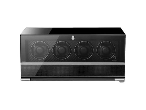 Modalo CLASICO PREMIUM Uhrenbeweger 4 Uhren Schwarzes  Hochglanz Carbon