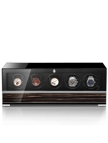 Modalo CLASICO PREMIUM Uhrenbeweger 5 Uhren Makassar/schwarz