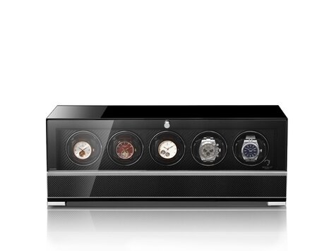 Modalo CLASICO PREMIUM Uhrenbeweger 5 Uhren Carbon