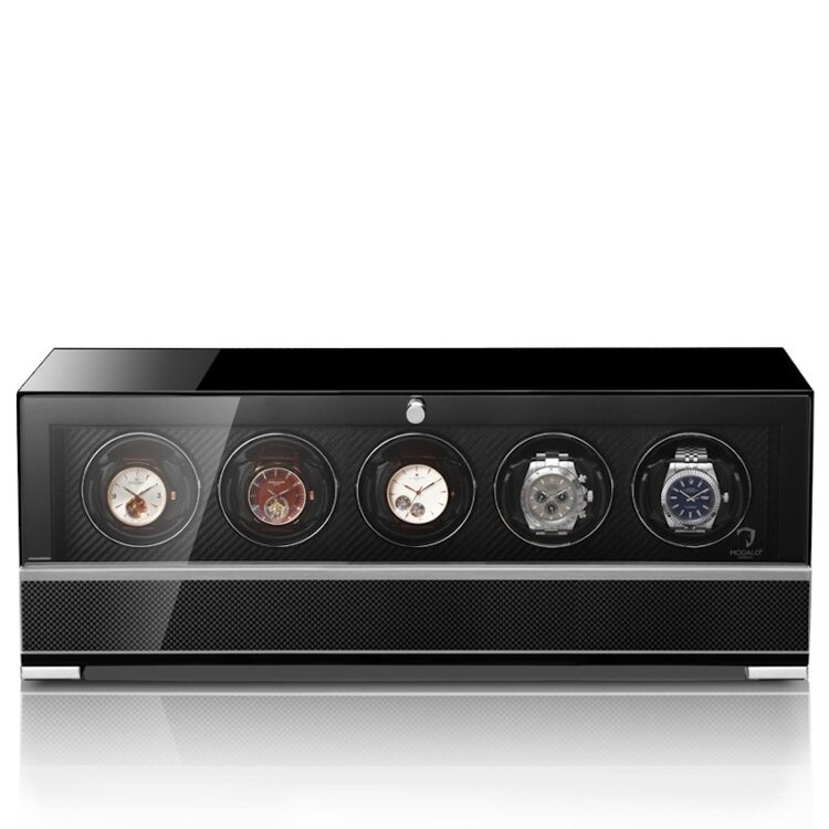 Modalo  CLASICO PREMIUM Uhrenbeweger 5 Uhren Carbon