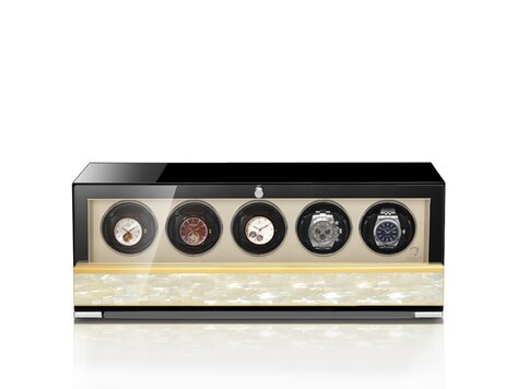 Modalo CLASICO PREMIUM Uhrenbeweger 5 Uhren Perlmutt