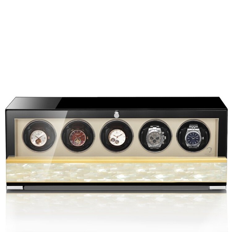 Modalo  CLASICO PREMIUM Uhrenbeweger 5 Uhren Perlmutt